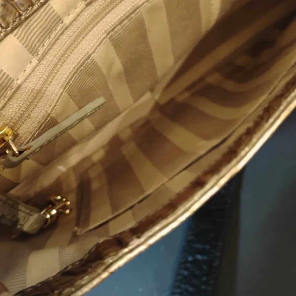 Brahmin Leather Croc Patchwork Shoulder Purse - Picture 5 of 16